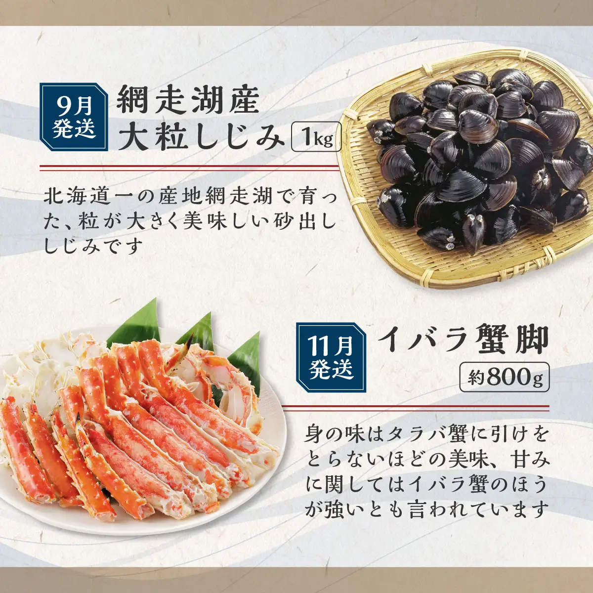【定期便】＜奇数月に発送＞網走から海鮮グルメ 全6回 ABAO076