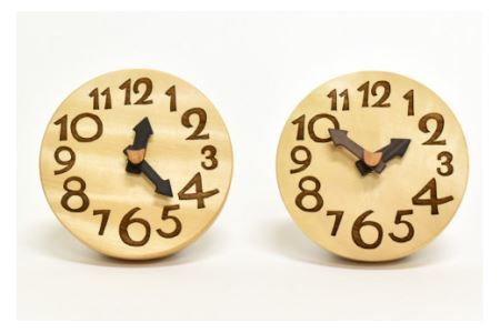 時計 おしゃれ 手のひらconma  [テーブル工房kiki 徳島県 北島町 29ah0020]