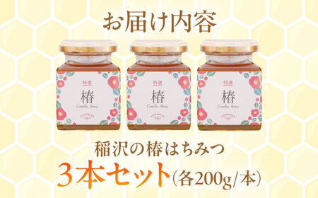 【ギフト箱入り】椿はちみつ（200g×3本） / はちみつ 国産 非加熱 純粋 蜂蜜 天然 ハチミツ / 稲沢市 / 椿園株式会社 [BMBI003]