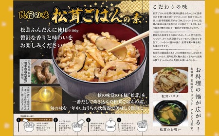 松茸ごはんの素 2合(2～3人用) 松茸100g入 【民宿 沼田屋】 冷凍 炊き込みご飯