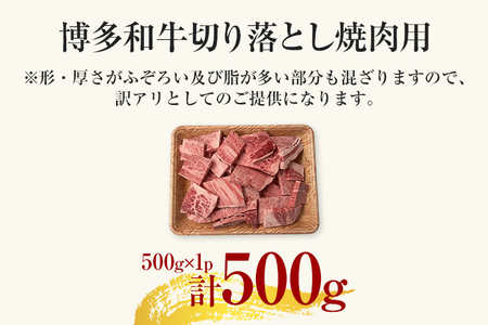 博多和牛切り落とし 訳あり A4～A5 (肩ロース・バラ）500g 黒毛和牛 CP021