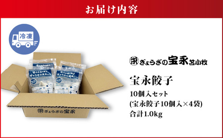 ぎょうざ の宝永 宝永 餃子 10個 入 セット（ 宝永餃子 10個入 × 4袋 ）合計1.0kg T004-003 惣菜 総菜 加工食品