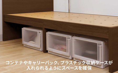 【受注生産品】木製シングルベッド　ダークブラウン