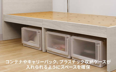 【受注生産品】木製シングルベッド　アイボリーホワイト