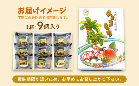チョコもち（9個×1箱）【名護の特産品】 チョコもち チョコ もち 特産品 限定 お土産 おみやげ ギフト プレゼント 贈り物 デザート スイーツ パフェ お菓子 内祝い バレンタインデー 取り寄せ 配る ばらまき お返し