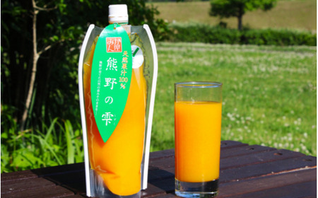 天然果汁100％ みかんジュース 熊野の雫【温州みかん（早生）】500ml×5 / ミカンジュース 早生みかん 温州 生搾り 果汁100％ ストレート パウチ入 柑橘 和歌山県 田辺市 [hso005]