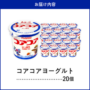 愛知ヨーク　コアコアヨーグルト　20個入　ヨーグルト デザート 健康ヨーグルト 給食ヨーグルト 保育園ヨーグルト 幼稚園ヨーグルト 小学校 中学校 支援学校 病院ヨーグルト 高齢者施設ヨーグルト [108A01]