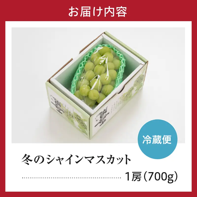 【先行予約】 令和8年産 冬のシャインマスカット 1房 約700g