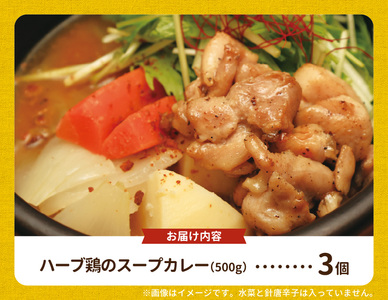 【ナチュラルファーム菓樹】農園野菜とハーブ鶏のスープカレー 3個セット _NK0306