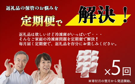 【お肉定期便】【厳選希少部位】【A4～A5】大容量！博多和牛ミスジステーキ5回定期便（1kg×5回）計5kg[H0136T5]