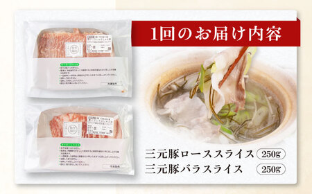 【全2回定期便】平田牧場 しゃぶしゃぶ セット 500g ( ロース バラ ) ※だし・昆布ナシ しゃぶしゃぶ 鍋 冷凍配送 [AJAP078]