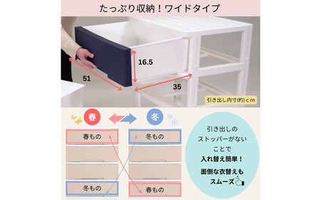 NEWLIFE ワイドチェスト収納3段 モスブラウン 衣装ケース プラスチック 新生活 引っ越し 棚 リビング収納