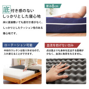【 体圧分散マットレス 】 ダブル 体圧分散 腰痛 三つ折り マットレス