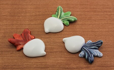 源右衛門窯 蕪絵 箸置 器 食器 はしおき 野菜 有田焼 35000円 3.5万円 A35-569
