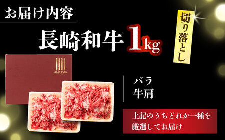 長崎和牛 切り落とし 1kg (500g×2） [DBS006] 切り落とし 牛肉