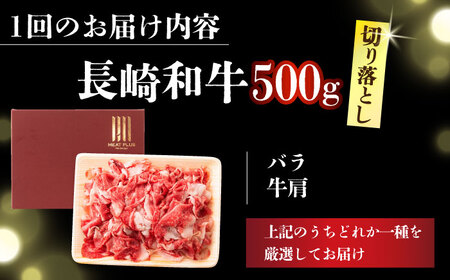 【6回定期便】 A4-A5 長崎和牛 切り落とし 500g [DBS051] 切り落とし