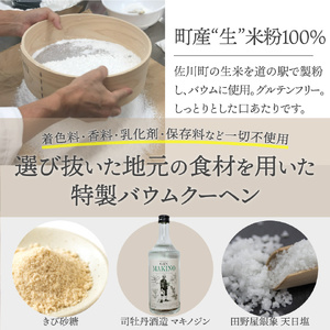 【ふるさと納税】＜ソフト・ハード各1個＞ごちそうバウム 計2個 バームクーヘン バウムクーヘン スイーツ グルテンフリー 米粉菓子 佐川町産米粉使用 【着色料・香料 ・乳化剤・保存料・不使用】 地質学発祥の地層の町から直送！高知県【常温】まきのさんの道の駅佐川