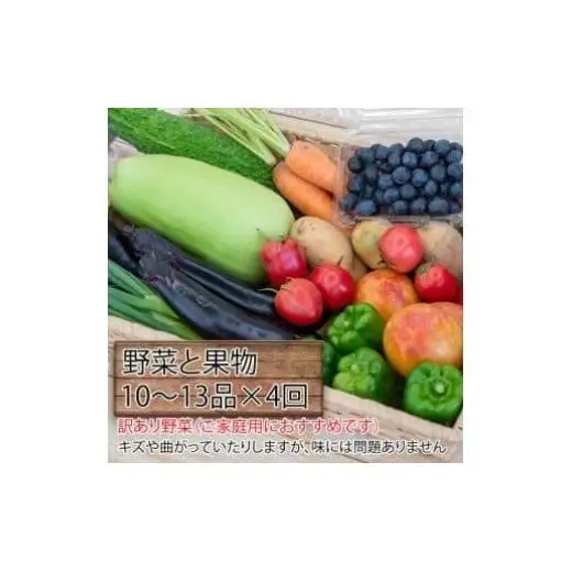 【 果物定期便 】 野菜・果物定期便 4回 10 ～13 種類 セット