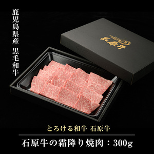 石原牛の霜降り焼肉セット(300g) 石原牛 焼肉用 霜降 国産 牛 ウシ 牛肉 焼肉 BBQ バーベキュー ビーフ 冷凍【石原PRO】ishihara-7093