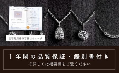 ダイヤモンド ネックレス 0.30ct （RP_MN-423） 鑑別書 保証書 ケース 付 ／ ジュエリー アクセサリー 宝石 ギフト プレゼント 贈り物 記念日 お祝い 誕生日 人気 高級 山梨県 西桂町【n0520_liz_C】