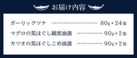 a20-221　ガーリックツナ24缶＆ツナ缶4缶セット