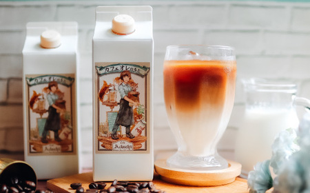 カフェオレのもと ２本 ＆ 水出しコーヒーバッグ ３袋 ＜詰め合わせ＞ ～ カフェ・アダチ 自家焙煎 珈琲 カフェ・オレ 加糖 コーヒー アイスコーヒー ドリンク 飲料 箱入り ギフト カフェアダチ