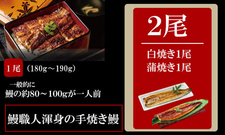 職人手焼き 国産鰻（白焼き１尾、蒲焼き１尾） 鰻屋 川べえ  C250-004