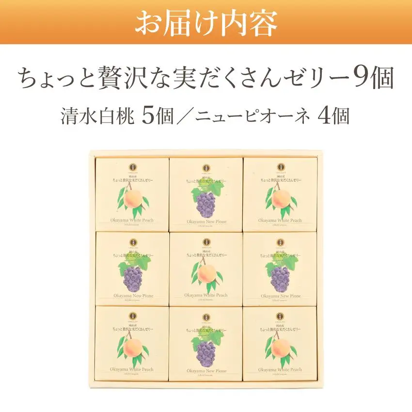 ちょっと贅沢な実だくさんゼリー9個入【021-a018】
