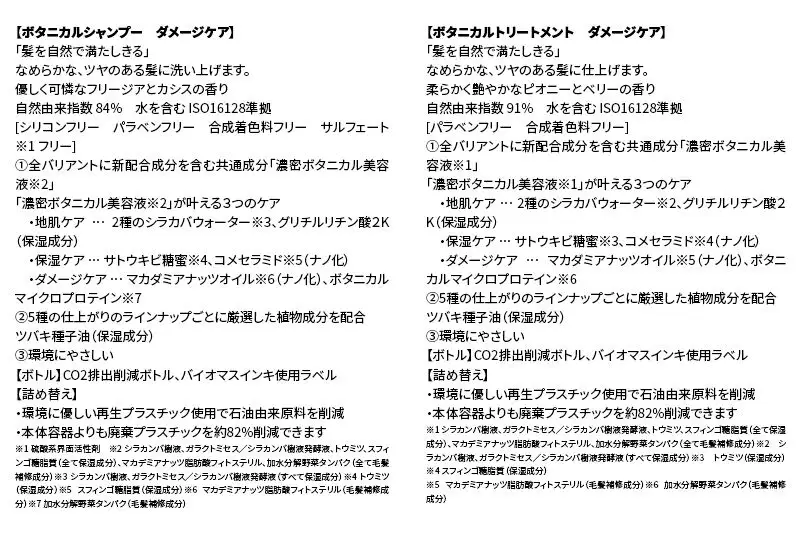BOTANIST ボタニスト ボタニカル シャンプー＆トリートメント 詰替セット【ダメージケア】【ネコポス】