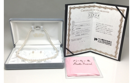 老舗の真珠専門店・高品質アコヤ真珠ネックレス・ イヤリング セット5.5～6.0ミリ / 伊勢志摩 志摩 三重県 真珠 パール あこや アクセサリーネックレス イヤリング ピアス セット ジュエリー アコヤ貝 冠婚葬祭 結婚式 葬式 フォーマル