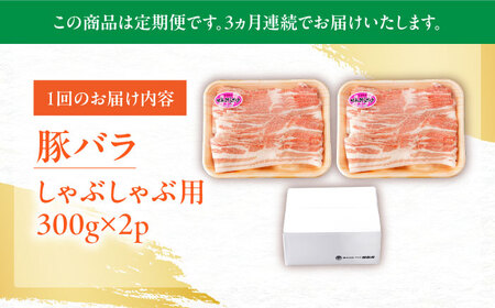 【定期便】 豚肉 しゃぶしゃぶ用 総計1.8kg NAC607 豚肉 全3回