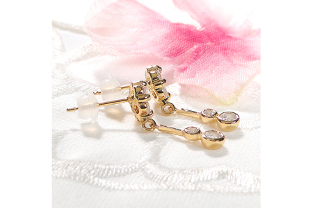 ピアス K18YG イエローゴールド ダイヤモンド 【0.9ct】フラワー 花 揺れるピアス 振り子 スタッドピアス【f232-k18yg】 [株式会社オーダーメイドジュエリーメイ 山梨県 韮崎市 20743766] ピアス アクセサリー アクセ ジュエリー