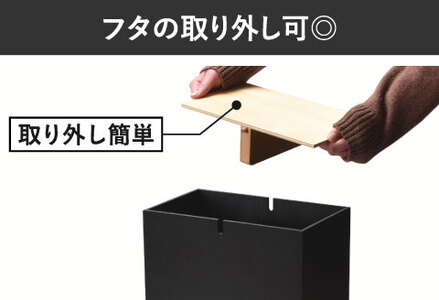 職人が仕上げた木製ゴミ箱「NOPPO」ホワイト