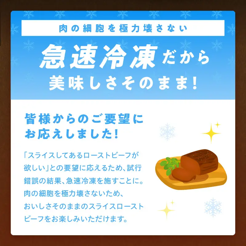 国産黒毛和牛の本格ローストビーフ 60g×3袋 ローストビーフ