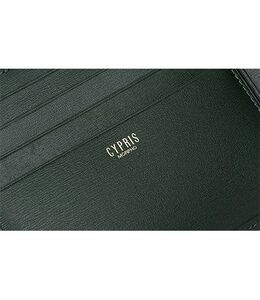 キプリス本革製二つ折り小銭入れ付財布　カラー：グリーン 【kt026-008-3】