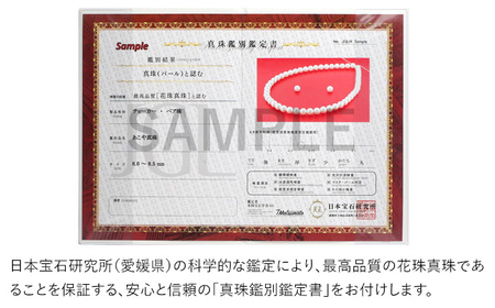 【14営業日以内に発送】花珠 あこや真珠 8.0-8.5mm 鑑定書付 ピアス K14WG ジュエリー アクセサリー