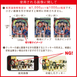 大切な人に『感動してもらえる』美味しい贈り物　＃カフェプリ　フォトクッキー　直径９ｃｍアイシング（白砂糖コーティング）クッキー（１枚あたり50ｇ）１枚（ギフトカード）（1264）