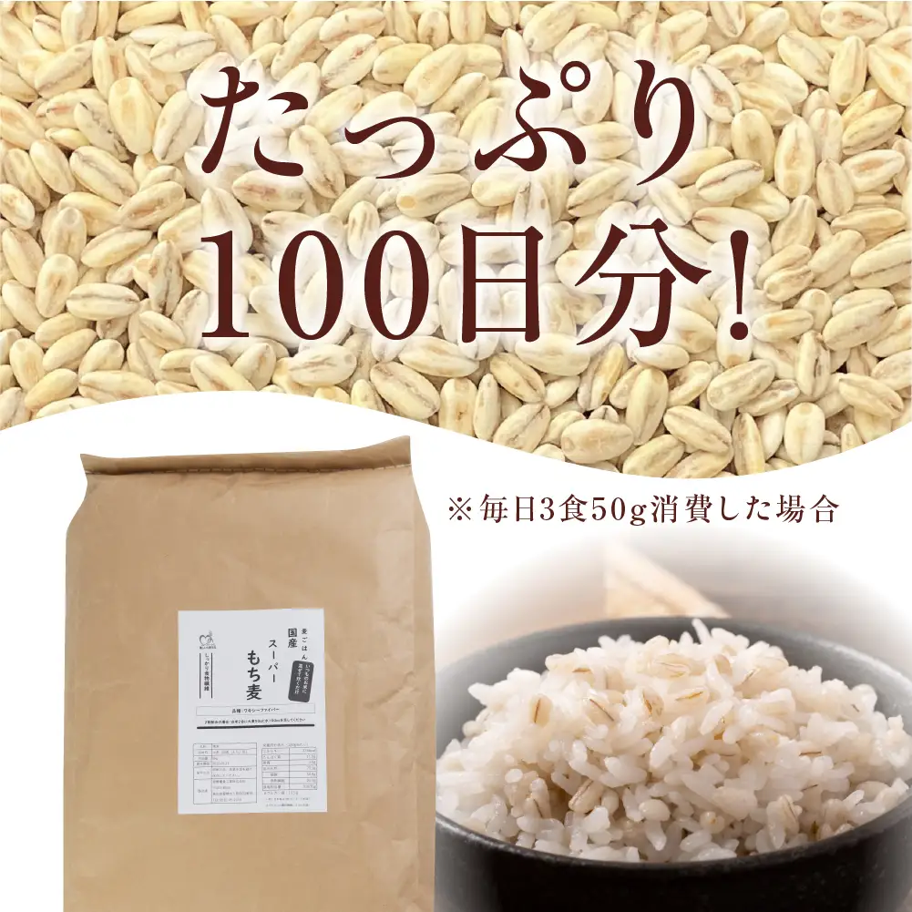 豊橋産スーパーもち麦 5kg もち麦　
