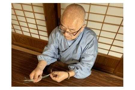 豊橋市天然記念物 樹齢450年 「大杉」 木材を念珠玉に使用！普門寺 先代住職手作り「木製 念珠」（オレンジ）