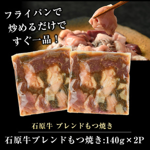 石原牛 ブレンドもつ焼きセット 石原牛 味付けホルモン 国産 牛 ウシ 牛肉 もつ もつ焼き ホルモン 冷凍 【石原PRO】ishihara-7096