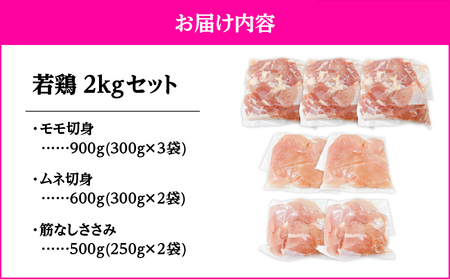 2647 若鶏2kgセット KN105-001-01 肉 鶏肉 冷凍