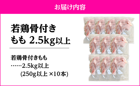 2652 若鶏骨付きもも10本 KN105-008 肉 鶏肉 冷凍