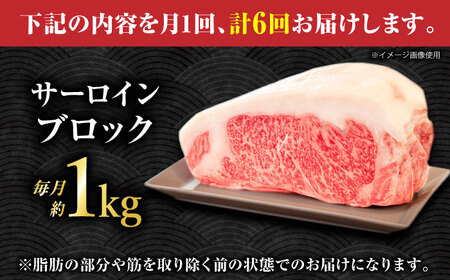 【6回定期便】くまもとあか牛 サーロイン ステーキ ブロック肉 約1kg【有限会社スイートサプライなかぞの】[ZBV061]
