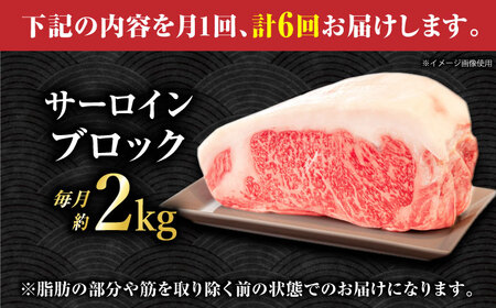 【6回定期便】くまもとあか牛 サーロイン ステーキ ブロック肉 約2kg【有限会社スイートサプライなかぞの】[ZBV063]