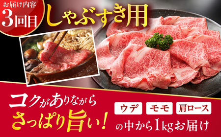 【3回定期便】博多和牛堪能定期便（1回目：切り落とし1kg、2回目：ハンバーグ10個、3回目：しゃぶすき1kg） / 肉 和牛 国産牛 福岡[AFBO103]