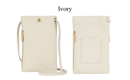 【SOEL】2つのポケットで仕分けのできるスマートフォンポシェット スマホポシェット スマホバッグ ショルダーバッグ イタリアンレザー 財布 カード入れ 東かがわ 雑貨 日用品 ファッション カバン バッグ  Taupe