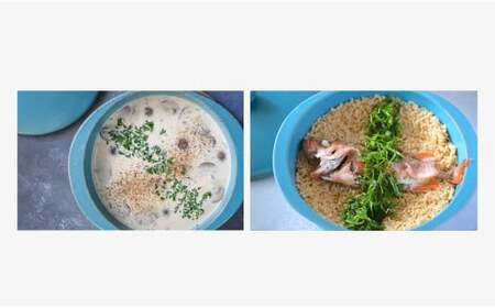 有田焼 おしゃれな万能鍋 5way pot スカイブルー 大小 2個セット【まるぶん】料理家 河瀬璃菜 コラボ 土鍋 食器 調理器具 キッチン用品 A100-113