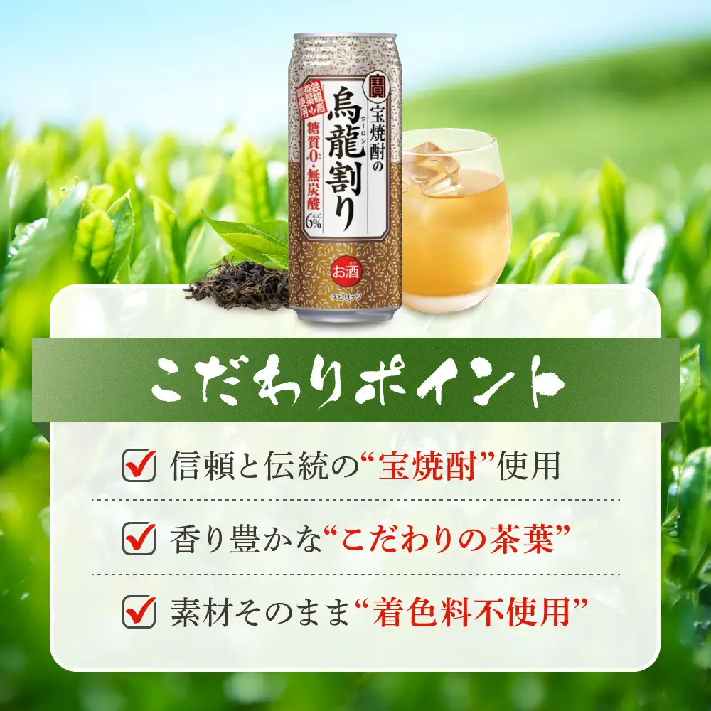 【タカラ】宝焼酎の烏龍割り(480ml×24本) ｜京都 酎ハイ サワー 人気セット 酎ハイ