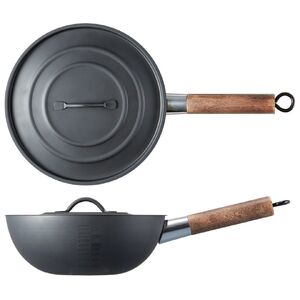 中華鍋 【アウトドア用中華鍋23cm 収納ケース付】 キャンプグッズ アウトドア コンパクト キャンプ 〈スケーター株式会社〉ソロキャンプ BBQ 21-003