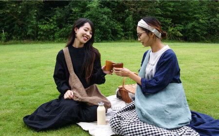 【ベージュ】リネン帆布のショルダーバッグ ショルダーバッグ 帆布 リネン バッグ バック 斜め掛け シンプル ナチュラル リトアニアリネン 【Jonico.handwork】 [AKGD001-3]